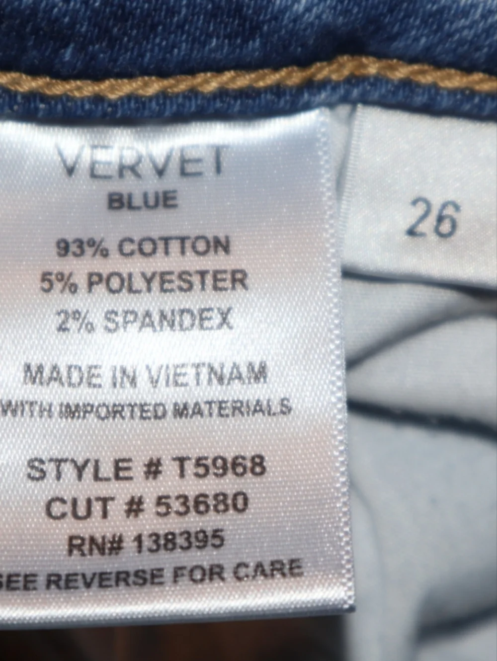 Flying Monkey Vervet Blue Distressed Straight Jeans Size 26